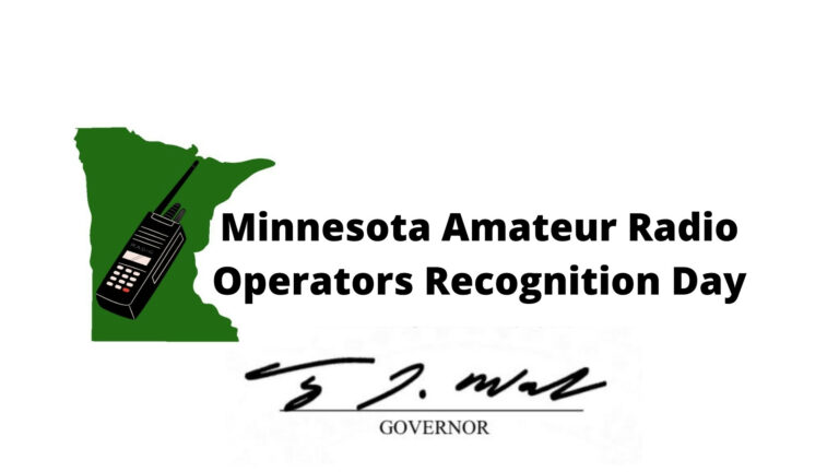 Governor Walz Declares Amateur Radio Recognition Days