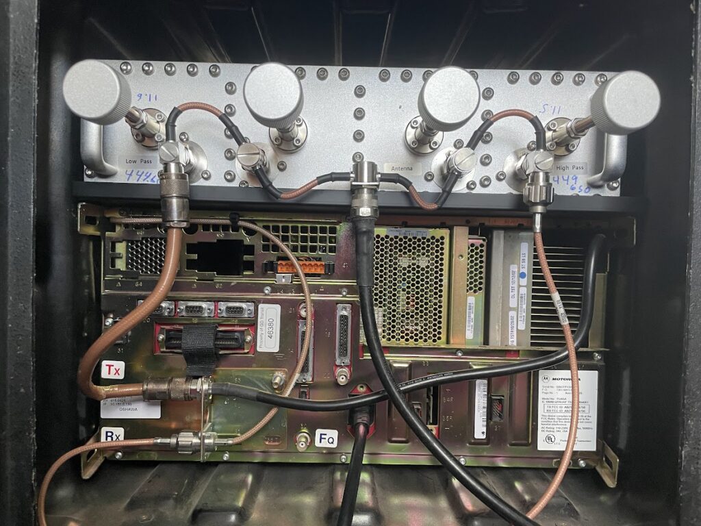 Back of Motorola Quantar in the Riverview shack.
