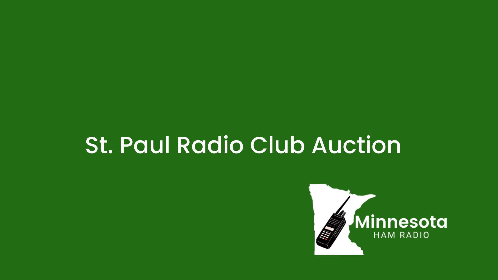 St. Paul Radio Club Auction